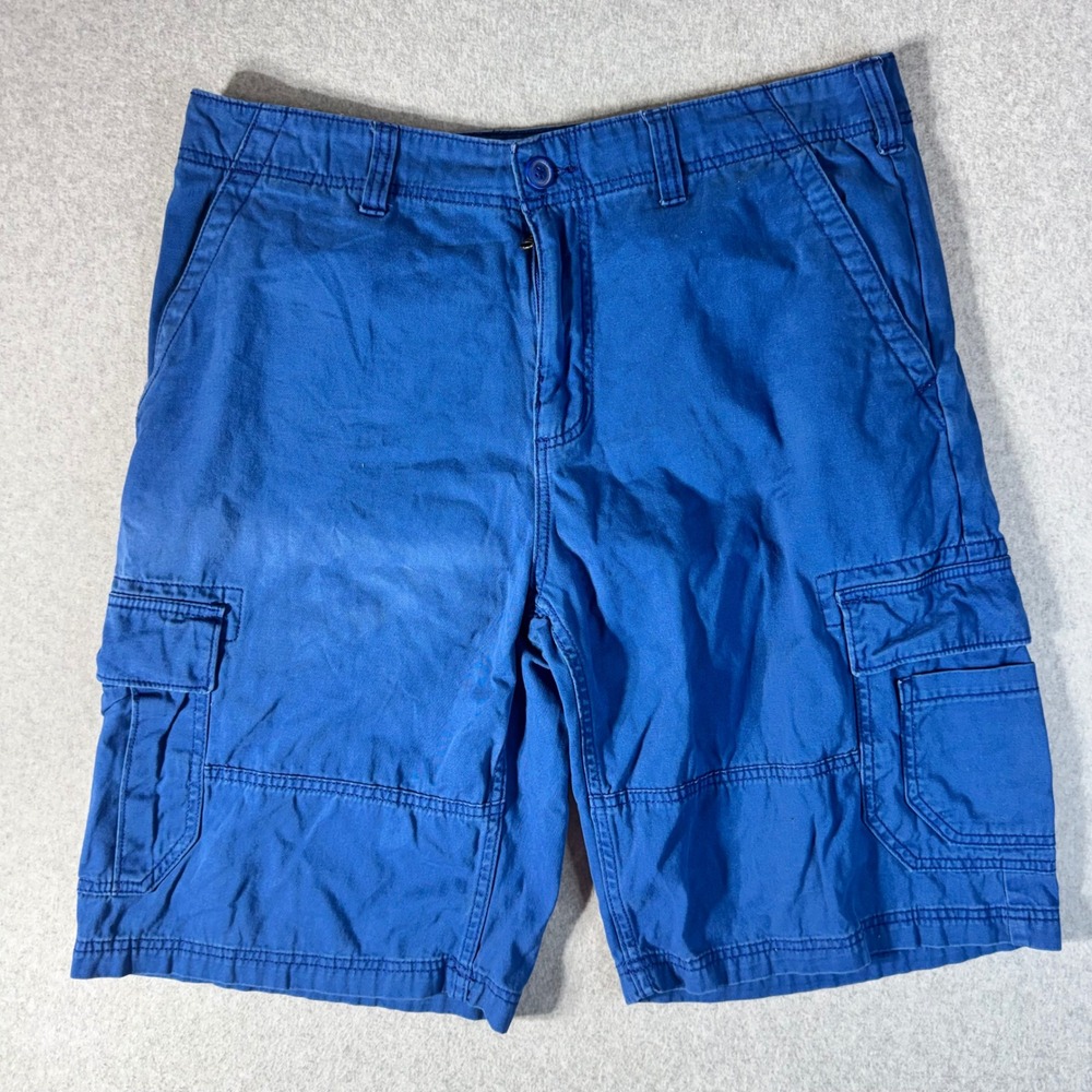 American Rag Mens Cargo Shorts Blue Relaxed Fit Cotton Size 36 WPL 8046